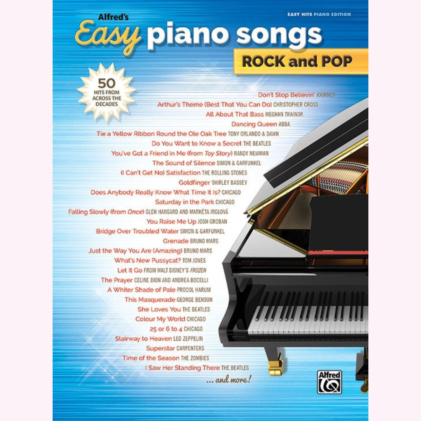 Alfred's Easy Piano Songs: Rock and Pop: Piano/Vocal/Guitar Book